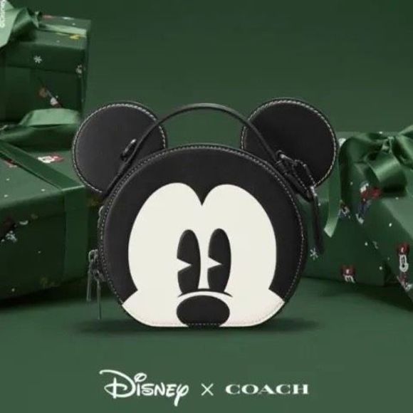 NWT COACH Disney X Coach Mickey Mouse Ear Bag Xbody Purse Measenger CM840 - Picture 6 of 10